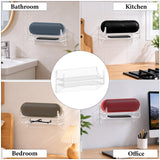 Geekria Speaker Wall Mount Compatible with Beats Pill, Acrylic Floating Holder Shelf for Bathroom, Kitchen, Bedroom, Office, Space Saving Wall Mounted Speaker Stand (Transparent)
