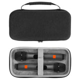 Geekria for Creators Wireless Microphone Case, Hard Shell Dual Mic Carrying Case, Travel Protective Bag with Receiver, Batteries Storage Compatible with JBL, Bietrun SY-WXM-2 (Dark Gray)