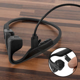 Geekria Micro-USB Headphones Short Charger Cable Compatible with AfterShokz Shokz AS650, AS650SG, AS650CR, USB to Micro-USB Replacement Power Charging Cord (1 ft / 30 cm)