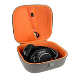 Geekria Shield Headphones Case Compatible with Sennheiser HD 400S, HD660s, HD 560S, Large-Sized Over-Ear Headphones, Replacement Hard Shell Travel Carrying Bag with Cable Storage (Microfiber Grey)