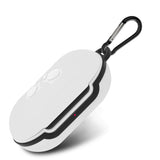 Geekria Silicone Cover Case for Samsung Galaxy Buds+, Buds 2 True Wireless Earbuds, Earbud Protection with Keychain (White)