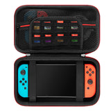 Geekria Shield Carrying Case Compatible with Nintendo Switch/OLED Console, Protective Travel Bag with Space for Cable, Charger, Accessories and Game Card Storage Slot (Black)