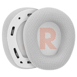 Geekria Comfort Mesh Fabric Replacement Ear Pads for JBL Quantum 100 Headphones Ear Cushions, Repair Parts (Grey)