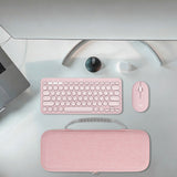 Geekria Hard Shell Travel Carrying Case, Compatible with Logitech K380/k380s Keyboard +M350/M350s Mouse, Pebble 2 Combo, Protective Travel Bag (Pink)