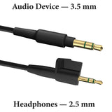 Geekria Audio Cable Compatible with Bose Around-Ear AE2, AE2i, AE2w Headphones Cable, 3.5mm to 2.5mm Aux Replacement Cord (5.5 ft / 1.7 m)