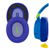 Geekria QuickFit Replacement Ear Pads for JBL JR460 Headphones Ear Cushions, Repair Parts (Dark Blue)