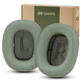 Geekria Comfort Mesh Fabric Replacement Ear Pads Compatible with Apple AirPods MAX (A2096), AirPods MAX2 (A3184) Headphones, Ear Cushions (Green)