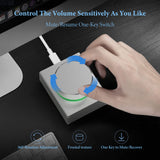 Geekria Audio Control Knob with Rotate Volume Adjustment & Mute Function, PC / Phone Audio Remote Volume Control Adapter, Support Win 7, 8, 10, MAC, Android, USB or USB-C (Silver)