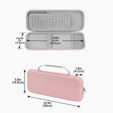 Geekria Hard Shell Travel Carrying Case, Compatible with Logitech K380/k380s Keyboard +M350/M350s Mouse, Pebble 2 Combo, Protective Travel Bag (Pink)