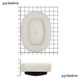 Geekria Replacement Ear Pads for Bowers & Wilkins PX7 S3 Headphones Ear Cushions, Repair Parts (Canvas White)