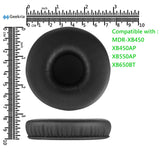 Geekria QuickFit Replacement Ear Pads for SONY MDR-XB450, XB450AP, XB550AP, XB650BT WH-XB700 Headphones Ear Cushions, Headset Earpads, Ear Cups Cover Repair Parts (Black)