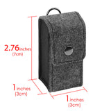 Geekria Felt Case Cover Compatible with Huawei, Sony WF-C700, Beats Solo buds, JBL Vibe Buds, Protective Earphones Skin with Keychain Hook, Charging Port Accessible (Dark Gray)
