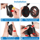 Geekria Replacement Ear Pads Compatible with BOSE QuietComfort Ultra/ Ultra II (2nd Gen) Headphones, Ear Cushions, Repair Parts (Black)