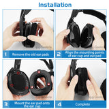 Geekria Comfort Hybrid Velour Replacement Ear Pads for Astro A50 Gen 3 Headphones, Ear Cushions (Black)
