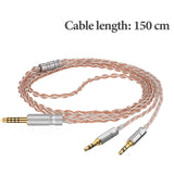 Geekria 4.4mm Balanced Cable Compatible with HIFIMAN SUNDARA, Edition XS, HE 400i/1000V2, Denon AH-D600/D7200, 6N OCC Braided Silver Plated Audio Cord (4.4mm to Dual 3.5mm Male/4.9ft)