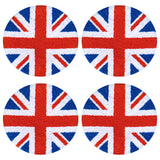 Geekria 2 Pairs Flex Fabric Headphones Ear Covers - Product Safety Certified - Washable & Stretchable Earcup Protectors for Over-Ear Headsets, Sweat Pads for Gym, Gaming (M / England Flag)