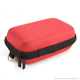 Geekria Shield Hard Shell Earbuds Carrying Case Compatible with TOZO T10, Bose SoundSport Free, Sony WF-1000XM3, WF-1000X, Wireless Earbuds Travel Storage Bag with Mesh Pocket (Red)