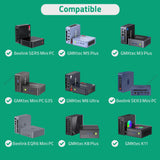 Geekria Mini PC Hard Shell Travel Case, Compatible with GMKtec K11/K8 Plus/M7/M6 Ultra/K6/M5 Plus/M5 Ultra/M3 Ultra/ M3, Beelink Ser5 MAX/SER5 PRO/SER3/EQR6/S13 Pro/S12(Dark Gray)