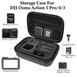 Geekria Carrying Case Compatible with DJI Osmo Action 6, 5 Pro, 4, 3 Camera Protective Case, Hard Shell Travel Storage Bag with Cable Storage for Action5 Pro Accessories (Dark Grey)