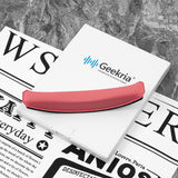 Geekria Protein Leather Headband Pad Compatible with Edifier W820NB Plus, W820NB, Headphones Replacement Band, Headset Head Top Cushion Cover Repair Part (Red)