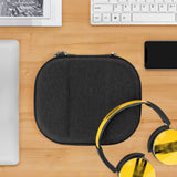 Geekria Shield Headphones Case Compatible with JBL, Sony, AKG, Skullcandy, Replacement Hard Shell Travel Carrying Bag with Cable Storage (Dark Grey)