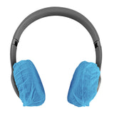Geekria 100 Pairs Disposable Headphones Ear Cover for On-Ear Headset Earcup, Stretchable Sanitary Ear Pads Cover, Hygienic Ear Cushion Protector (S / Blue)