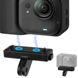 Geekria Magnetic Adapter Mount Compatible with Insta360 GO Ultra Action Camera, Metal Quick Release Adapter Accessories Suitable for Tripod, Selfie, Vlogging (Black)