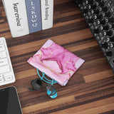 Geekria NOVA Pocket Earphone Case for Earbuds, Coins / In-Ear Headphone Organizer Pouch Bag / Universal Earphones Protective Pouch / Snap Pouch Storage / Purse Change Holder (Pink)