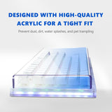 Geekria Tenkeyless TKL Keyboard Dust Cover, Clear Acrylic Keypads Cover for 80% Compact 87 Key Computer Mechanical Gaming Keyboard