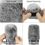 Geekria for Creators Furry Windscreen Compatible with Sennheiser MK 4, MK 8, TLM 103 Mic DeadCat Wind Cover Muff, Windbuster, Fluff Cover Windshield (Grey / 2 Pack)