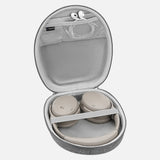 Geekria Shield Headphones Case Compatible with Bose QC Ultra II, QuietComfort, QC Ultra/45/35/25/SE, 700 and More, Replacement Hard Shell Travel Carrying Bag with Cable Storage (Dark Grey)
