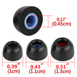Geekria 3 Pairs Comfort Memory Foam True Wireless Earbuds Ear Tips Compatible With 4.5-6.3mm in-Ear Earphones Nozzle Blocking Noise Foam Tips / Earphone Eartips (S/M/L-Short)