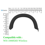 Geekria Silicone Headband Cover Compatible with Sony WH-1000XM5, WH1000XM5 Wireless Headphones, Head Top Cushion Pad Protector, Sweat Cover, Replacement Repair Part, Easy DIY Installation (Black)