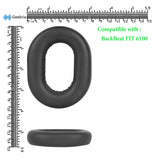 Geekria QuickFit Replacement Ear Pads for Plantronics BackBeat FIT 6100, FIT6100 Headphones Ear Cushions, Headset Earpads, Ear Cups Cover Repair Parts (Titanium Grey)