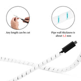 Geekria Cable Protectors Compatible with Sony PlayStation 5, PSVR 2 Electric Wires Cover, VR Gaming Accessories, Prevent Pets From Biting The Cable (White, 16.4ft)