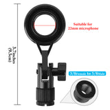Geekria for Creators Microphone Stand Mount for 22mm / 0.9in Threads Microphones, Microphone Shock Mount Compatible with Samson C01U Pro Adjustable Mic Stand, Hard Mic Holder (Black)