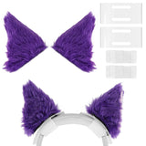 Geekria NOVA Headphone Headband Spacer+Cat Ears Attachment Compatible with Bose, Sony, Skullcandy, Beats, Marshall Headphones, Easy DIY Installation, Comfortable & Stylish (Purple)
