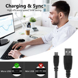 Geekria for Creators USB to Micro USB Microphone Cable 9 ft / 2.8 M, Compatible with Blue Yeti X, Yeti Nano, BONAOK G50, X39, Q31, Q37, Q78, BlueFire, Ankuka Karaoke Microphone Mic Cord (Black)