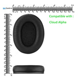 Geekria QuickFit Replacement Ear Pads for HyperX Cloud Alpha Gaming Headphones Ear Cushions, Headset Earpads, Ear Cups Cover Repair Parts (Black)