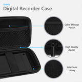 Geekria Hard Carrying Travel Case Compatible with Note AI & Note Pro Digital Recorder, Includes Silicone Protective Case and Travel Storage Box with Cable Storage (Black)