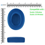 Geekria PRO Extra Thick Replacement Ear Pads for Beats Studio 3, Studio 3.0 Wireless (A1914) Headphones Ear Cushions, Headset Earpads, Ear Cups Cover Repair Parts (Blue)