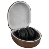 Geekria Shield Headphones Case Compatible with Marshall Major II/III/IV/V, Mid ANC, Replacement Hard Shell Travel Carrying Bag with Cable Storage (Brown)