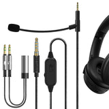 Geekria Boom Mic Headphones Cable Compatible with Bose QC Ultra/SE/45, 700, 2.5mm Jack Nylon Braided Replacement Cord with Boom Microphone for Gaming & Meeting (5.6ft)