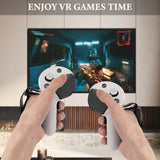 Geekria Silicone Controller Cover Compatible with Meta Quest Pro, Anti-Throw Handle Sleeve Gaming Accessories, Adjustable Wrist Knuckle, Thumb Caps (White, 1 Pair)