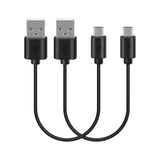 Geekria Micro Short Charger Cable Compatible with JBL Tune 500BT, TUNE 700BT, 450BT, LIVE 500BT Headphones, USB to Micro-USB Replacement Power Charging Cord (1 ft / 30 cm 2 Pack)