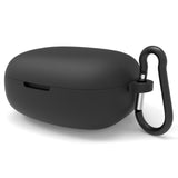 Geekria Silicone Case Cover Compatible with Soundcore by Anker R50i True Wireless Earbuds, Protective Earphones Skin Cover with Keychain Hook, Charging Port Accessible, Front LED Visible (Black)