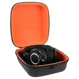 Geekria Shield Headphones Case for Large Sized Over-Ear Headphones, Replacement Hard Shell Travel Carrying Bag with Cable Storage, Compatible with Audio-Technica ATH-M50X Headsets (Dark Grey)