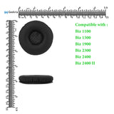Geekria QuickFit Replacement Ear Pads for Jabra Biz 1100, Biz 1500, Biz 1900, Biz 2300, Biz 2400, Biz 2400 II Headphones Ear Cushions, Headset Earpads, Ear Cups Cover Repair Parts (Black)