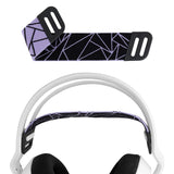 Geekria Mesh Fabric Headband Pad Compatible with Logitech G733, G335, G535 Headphones Replacement Band, Headset Head Cushion Cover Repair Part (Black / Purple)