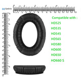 Geekria QuickFit Replacement Ear Pads for Sennheiser HD525, HD535, HD545, HD565, HD580, HD600, HD650, HD660 S Headphones Ear Cushions, Headset Earpads, Ear Cups Cover Repair Parts (Black)